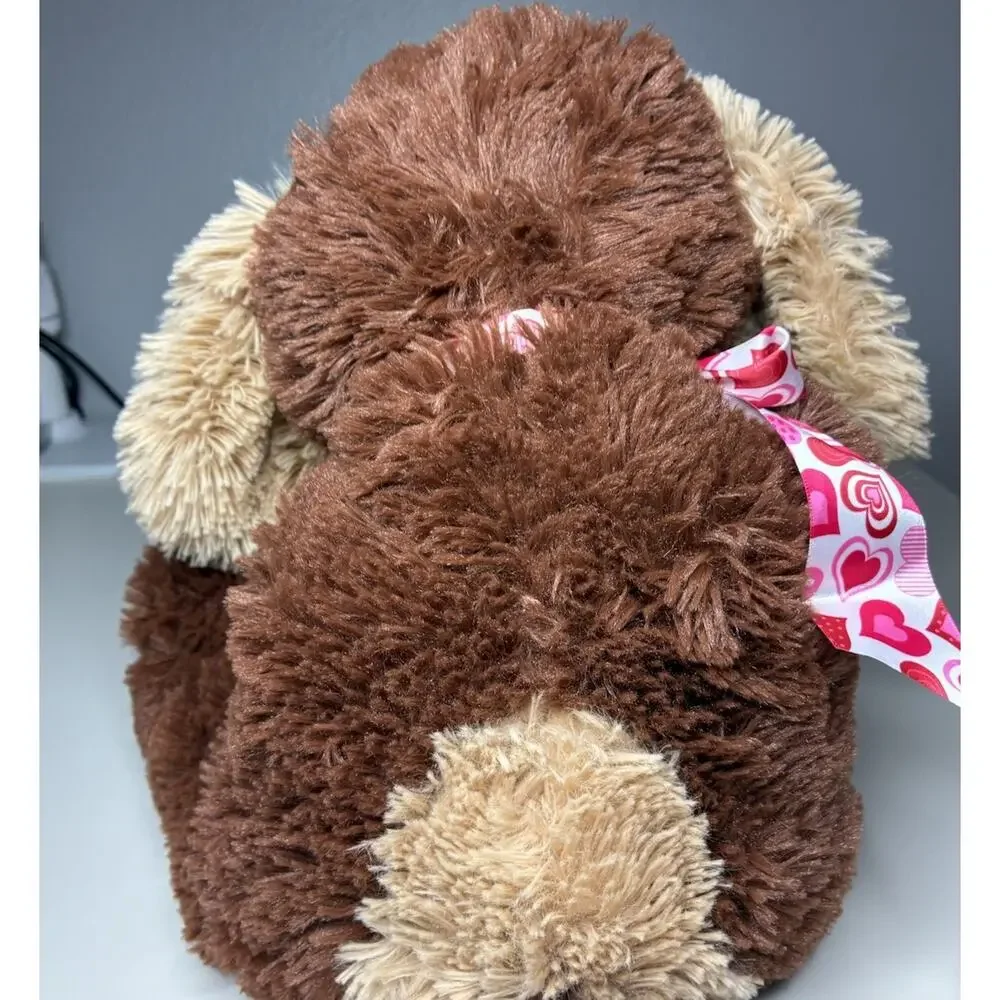 Animal Adventure Brown Dog Plush 18” Shaggy Valentines Bow Circo Target With Tag